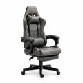 Chaise de bureau en cuir synthétique ajustable Gris