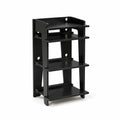 Étagère de rangement en métal noir à 4 niveaux