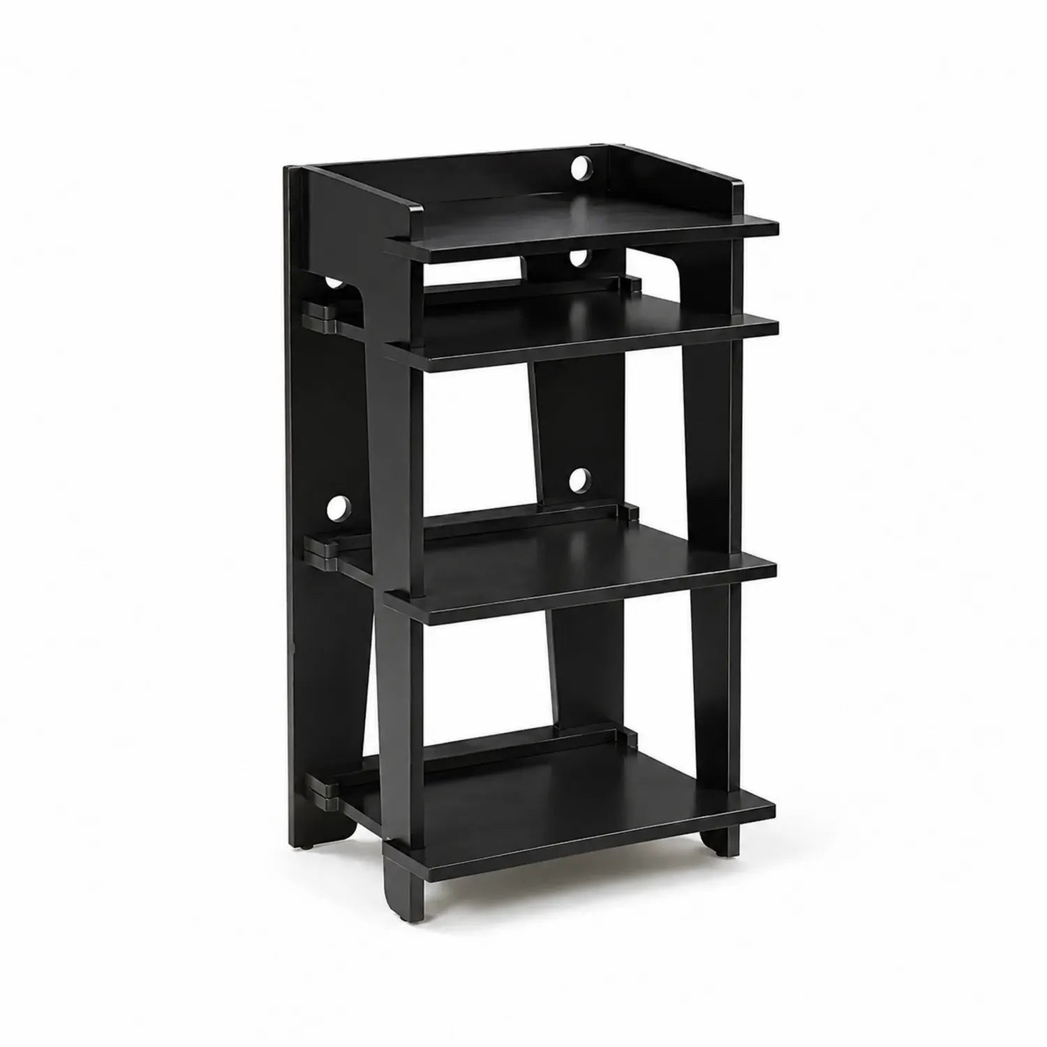 Étagère de rangement en métal noir à 4 niveaux