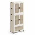Armoire de rangement en plastique avec roulettes