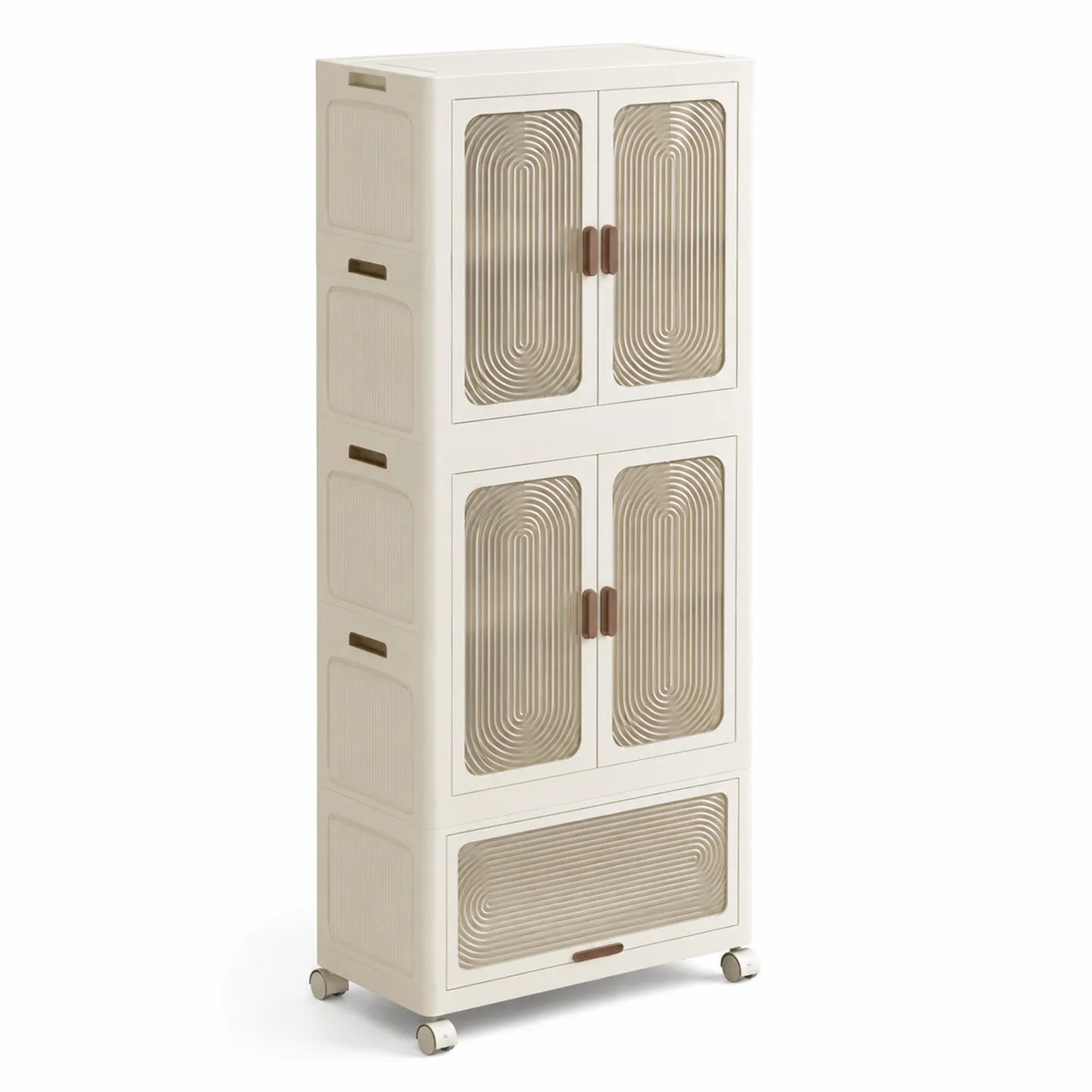 Armoire de rangement en plastique avec roulettes